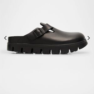 Birkenstock Papillio Chunky Boston Black Leather Clog